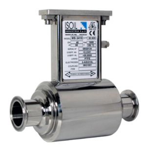 Sanitary sensor for electromagnetic flow meter MS2410