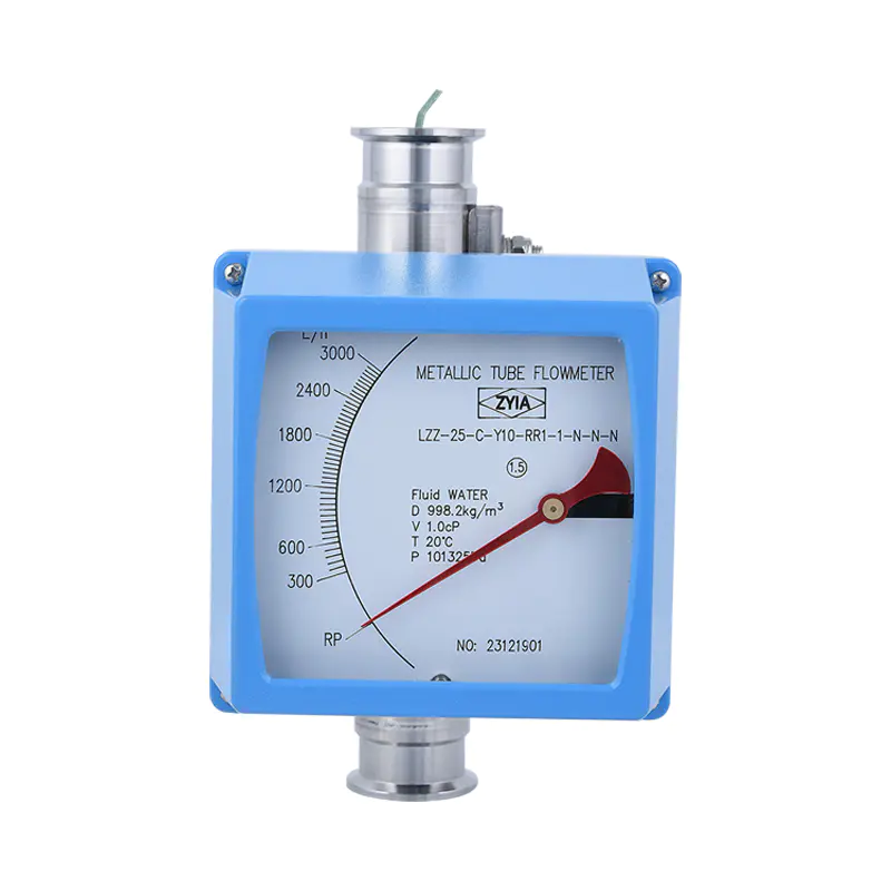 LZ Series Tri-Clamp Connection Local Display Type Metal Tube Flowmeter